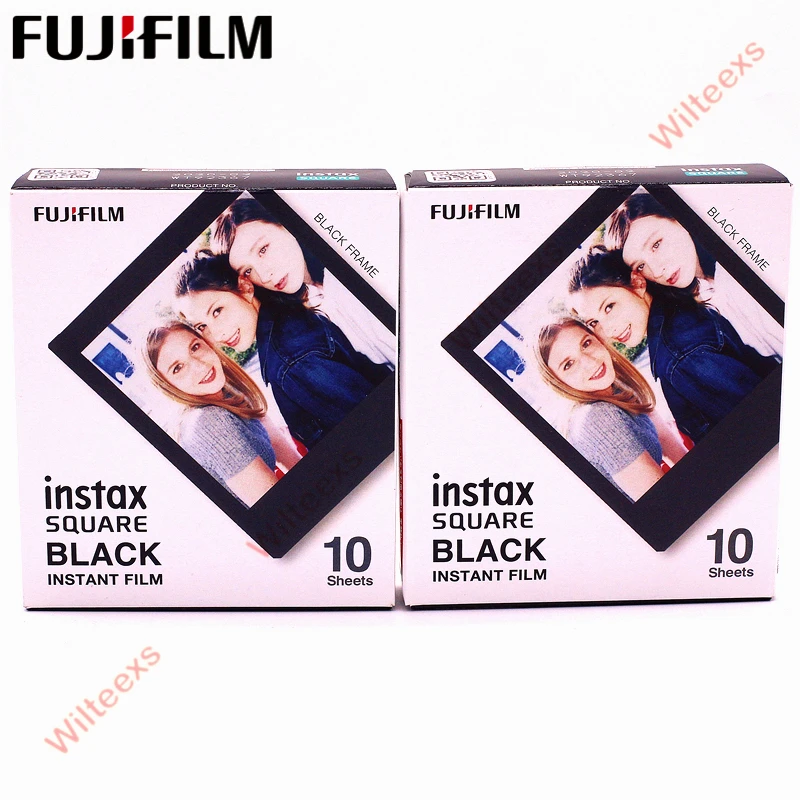 Fujifilm Instax квадратный мгновенный 2 коробки черная рамка пленка 10 листов для Instax квадратный SQ10 Гибридный формат поделиться SP-3 SQ камера