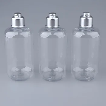 

3Pcs 300ml Empty Clear Plastic Bottles Tubes Flip Cap Makeup Containers for Shampoo Lotions Toners