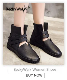 BeckyWalk/зимняя женская обувь из натуральной кожи; ботильоны больших размеров; женские ботиночки с круглым носком; женские короткие зимние ботинки; WSH3067