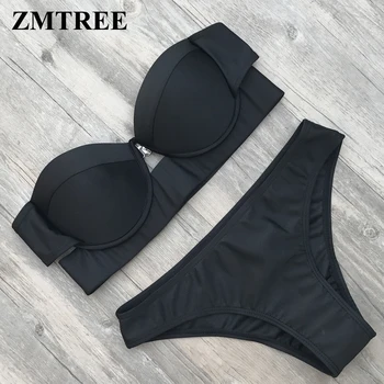 

ZMTREE 2018 New Bikini Women Bikini Set Bandage Swimwear Bandeau Swimsuit Push Up Bathing Suit Biquini Maillot De Bain Femme