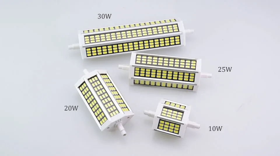 10W 20W 25W 30W R7S светодиодный светильник 78 мм, 118 мм, 135 мм, 189 мм 220V SMD5730 светодиодный лампы светильник r7s J118 J78 трубки заменить галогенные потолочные светильник