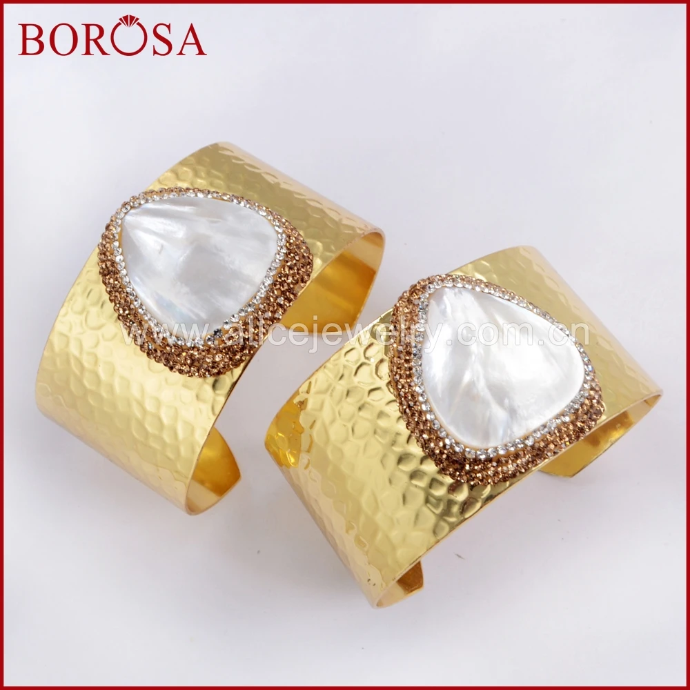 BOROSA 5 шт. Новое поступление жемчужный браслет манжета позолоченные капли