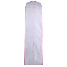 Пылезащитный чехол для свадебного платья, сумка для хранения свадебной одежды, длинный защитный чехол для одежды, органайзер для вечерних платьев E2S