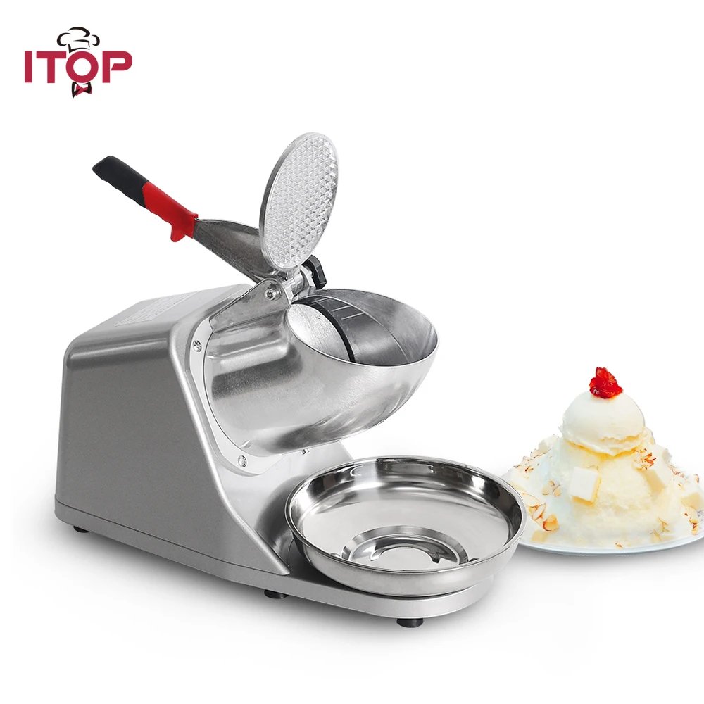 

ITOP Commercial Stainless Steel Ice Crushers Shavers Ice Smoothie Maker Machine Electric Snow Cone Ice Maker 110V/220V/240V