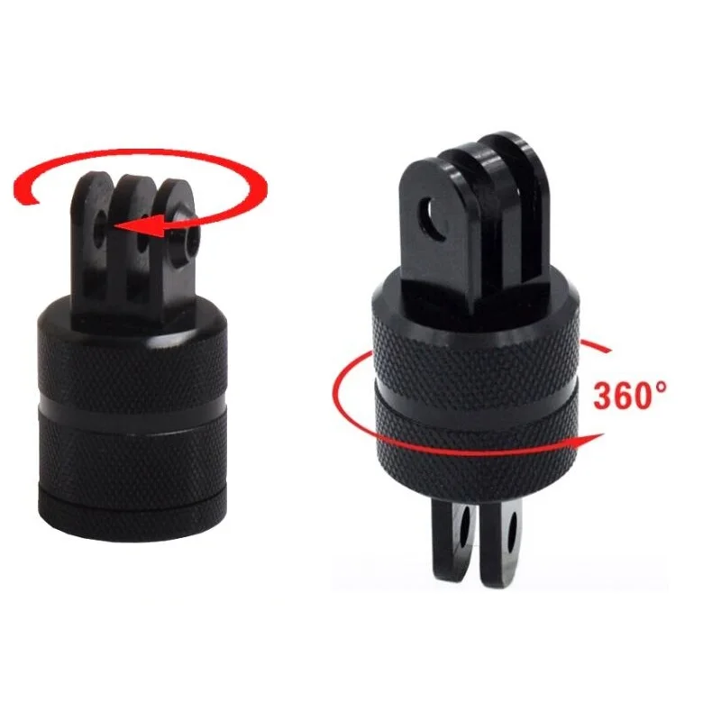 

360 Degree Swivel Rotating Metal Tripod Mount Adapter Connector For Gopro Hero 7 6 5 4 Xiaomi yi 4K Mijia SJ8 SJ6 H9 Accessories