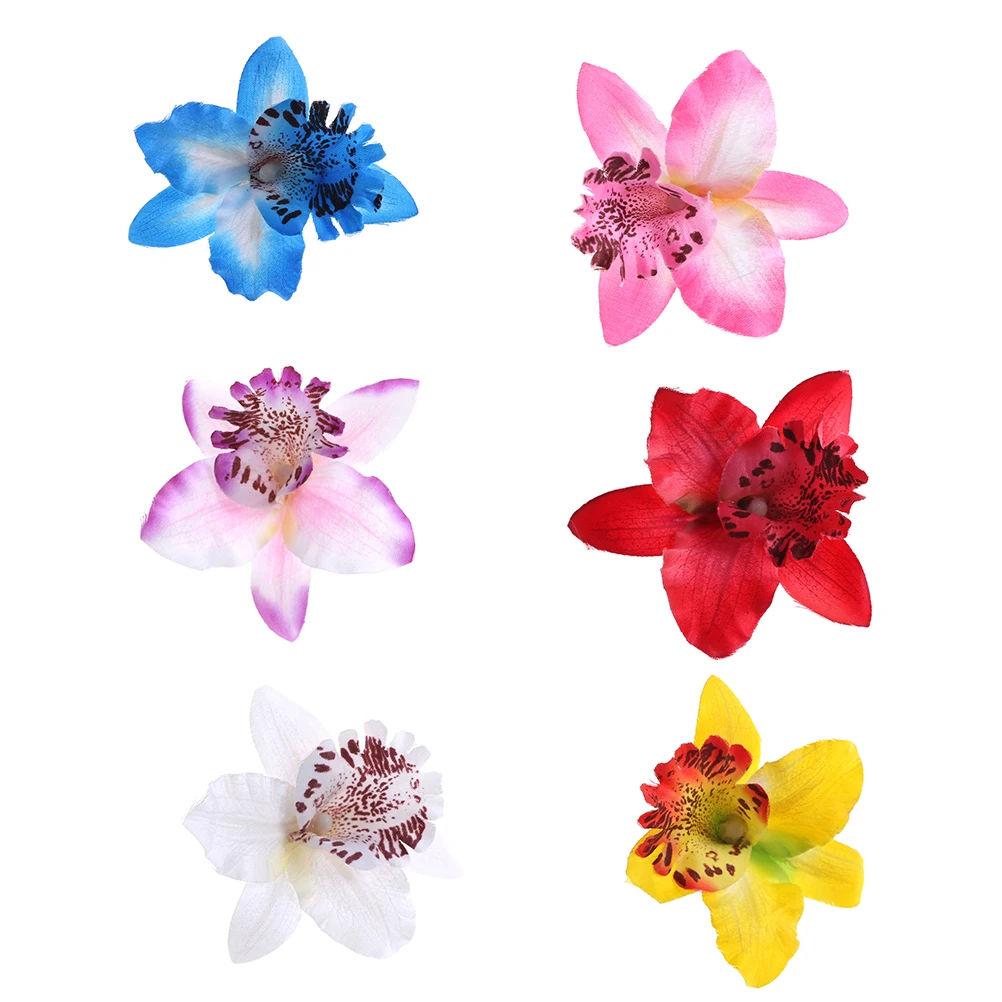 

4pcs Women Clips Hair Ornaments Hairpin Barrettes Wedding Bridal Flower Orchid Leopard Hair Clip Brooch Pin Barrette Decor