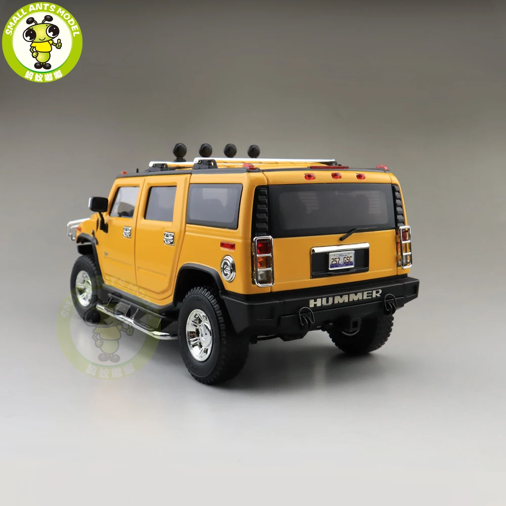 1/18 GreenLight Hummer H2 литой модельный автомобиль игрушка джип подарки для мальчиков и девочек желтые