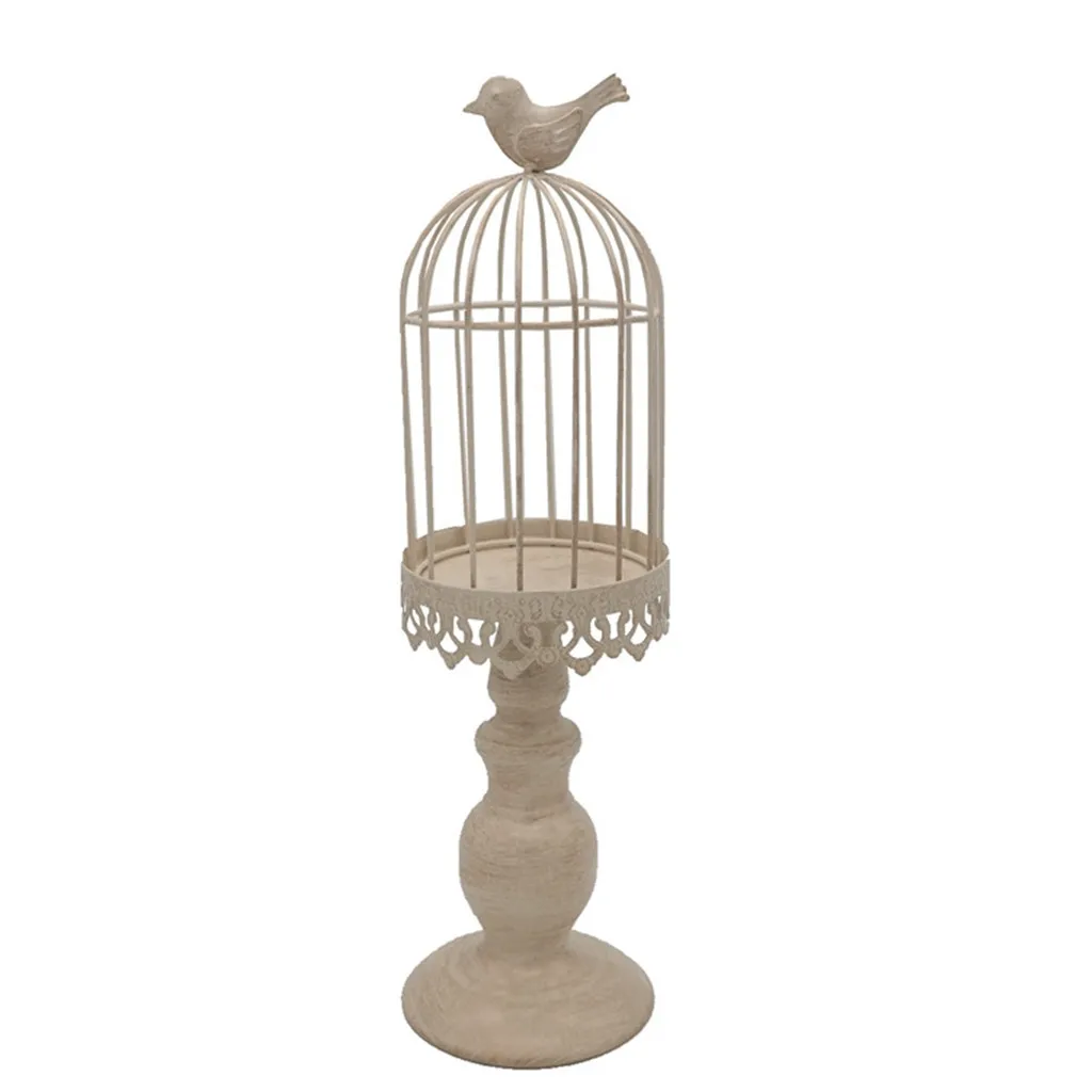white birdcage centerpiece