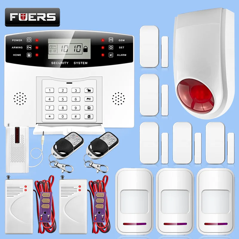 

433MHz Wireless GSM Home Secutiry Alarm System Burglar Protection House Wireless Sensors Detectors Alarm Kit