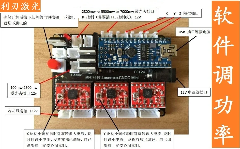 USB 3 оси 2 оси шаговый двигатель DIY резьба машина плата управления Лер PMW лазерный гравер драйвер плата управления Лер