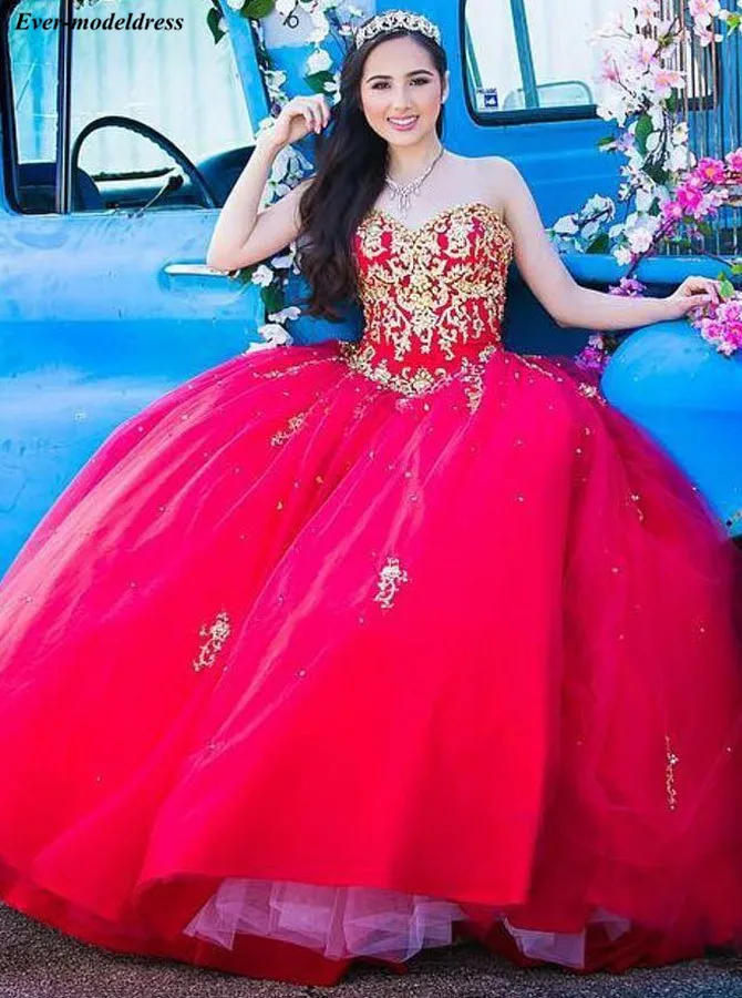 Красное платье Quinceanera 2019 бальные платья аппликации кружевные со стразами очаровательный со шнуровкой День рождения платье милое 16 платье