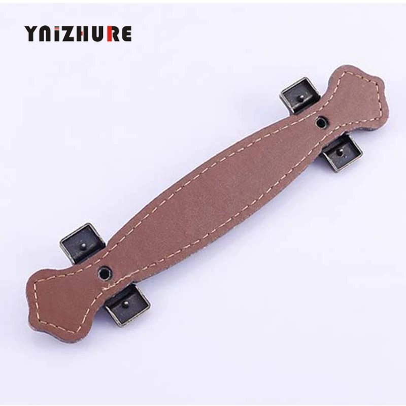 Современные кожаные ручки ящика дверные шкафа простой кухонный шкаф выдвижные