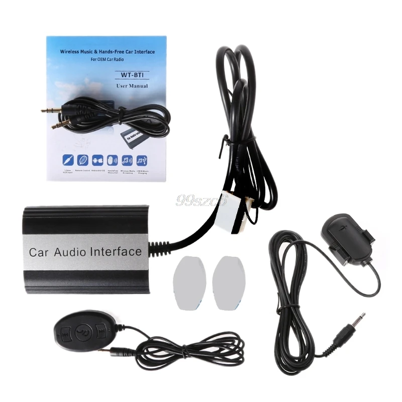 

Handsfree Car Bluetooth Kits MP3 AUX Adapter Interface For VW Audi Skoda 12PIN Junn12 DropShip