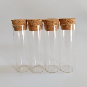 

50pcs/lot 18ml Clear glass test tube with cork 22*70mm Transparent glass vials School laboratory test tube