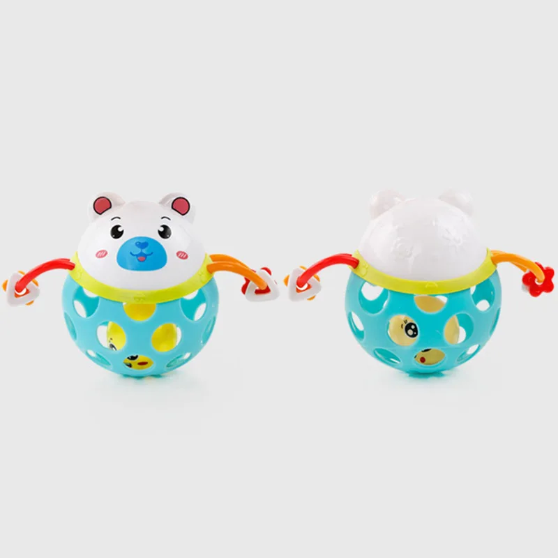 Hot Selling Cute Baby Rattle Animal Tiger/Pig/Frog/Bear Ball Teether Infants Toy Best Baby Toys