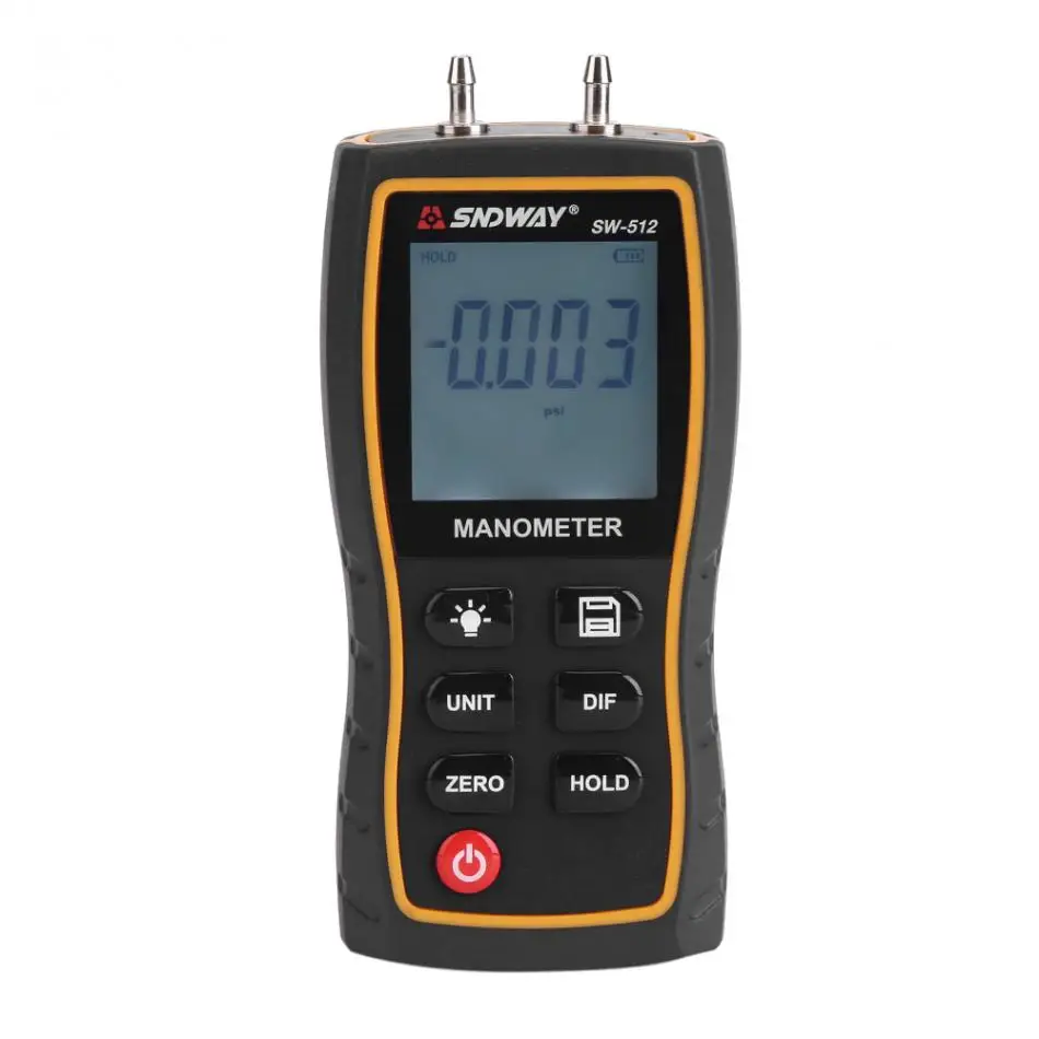 SNDWAY 11 Unit LCD Digital Manometer Air Pressure Meter Pressure Gauges Differential Gauge Kit