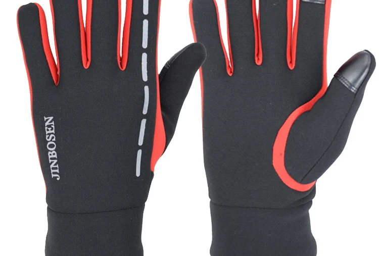 Ветрозащитные велосипедные перчатки зимние Термальность флис теплый полный палец Сенсорный экран перчатки Для мужчин Для женщин езда на велосипеде длинная перчатка