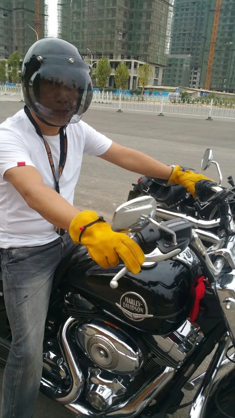 retro leather bike glove 7
