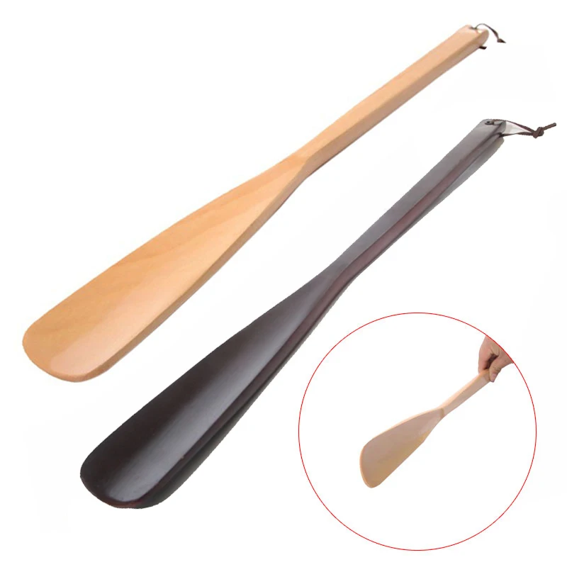 

2016 Wooden Shoe Horn Shoe Durable Handle Shoehorn Accessories Shoes Horns Aid Stick Remover Tool 88 WML99