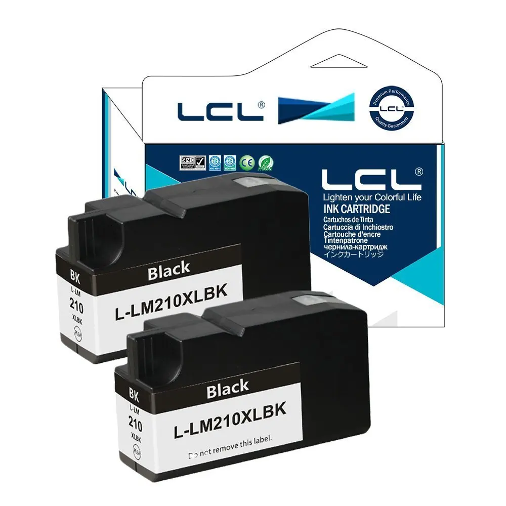 

LCL 210XL 210 XL  (2-Pack Black) Ink Cartridge Compatible for Lexmark OfficeEdge Pro4000c 4000 5500 5500t
