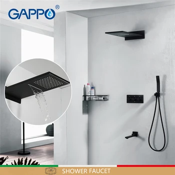 

GAPPO Shower faucet bath mixer faucet shower bathtub concealed shower mixer bathroom mixer bath set shower faucet black