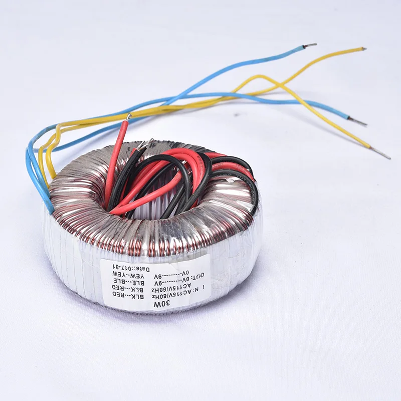 

KYYSLB Home Audio 30W Pure Copper Wire Ring Cattle Amplifier Transformer Double 15V Dual 12V Double 9V Three Specifications