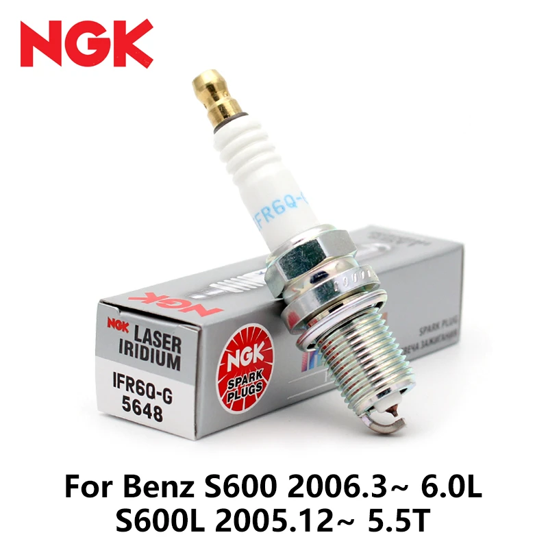 

4/piece NGK Car Spark Plugs For Benz S600 2006.3~ 6.0L S600L 2005.12~ 5.5T Iridium platinum IFR6Q-G 5648
