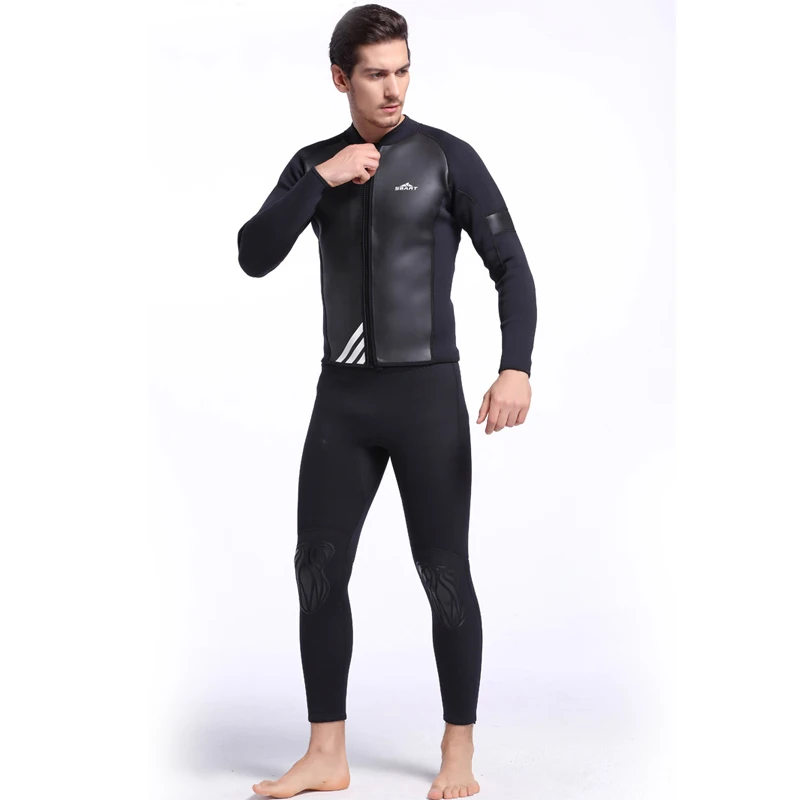 

C93 2MM rubber diving suits warm winter swimming long sleeves shirt swimsuit thick jellyfish service men