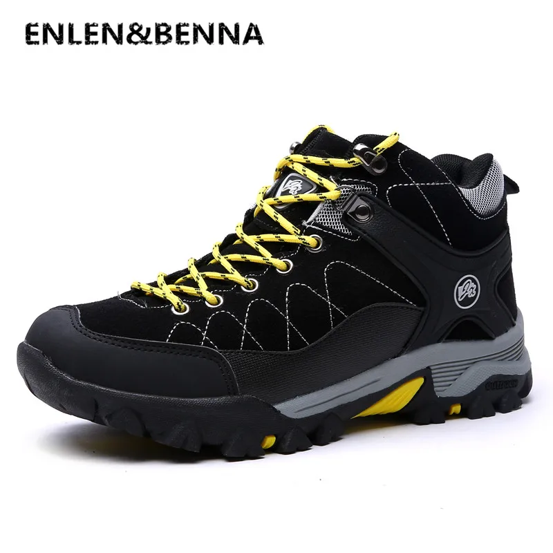 

2018 New Men Boots for Men Winter Snow Boots Warm Fur&Plush Lace Up High Top Fashion Men Footwear Sneakers Boots 39-45