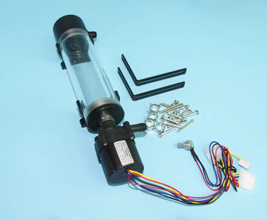  Computer PC CPU/graphics card/Speakers Water Cooling cooler block water tank Adjustable speed pump 