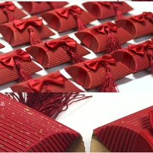 100 шт./упак. кисточки конфеты коробки по оптовой цене, винтажный стиль, для свадебного торжества, в китайском стиле, коробки для конфет подарки r Свадебная вечеринка Рождество