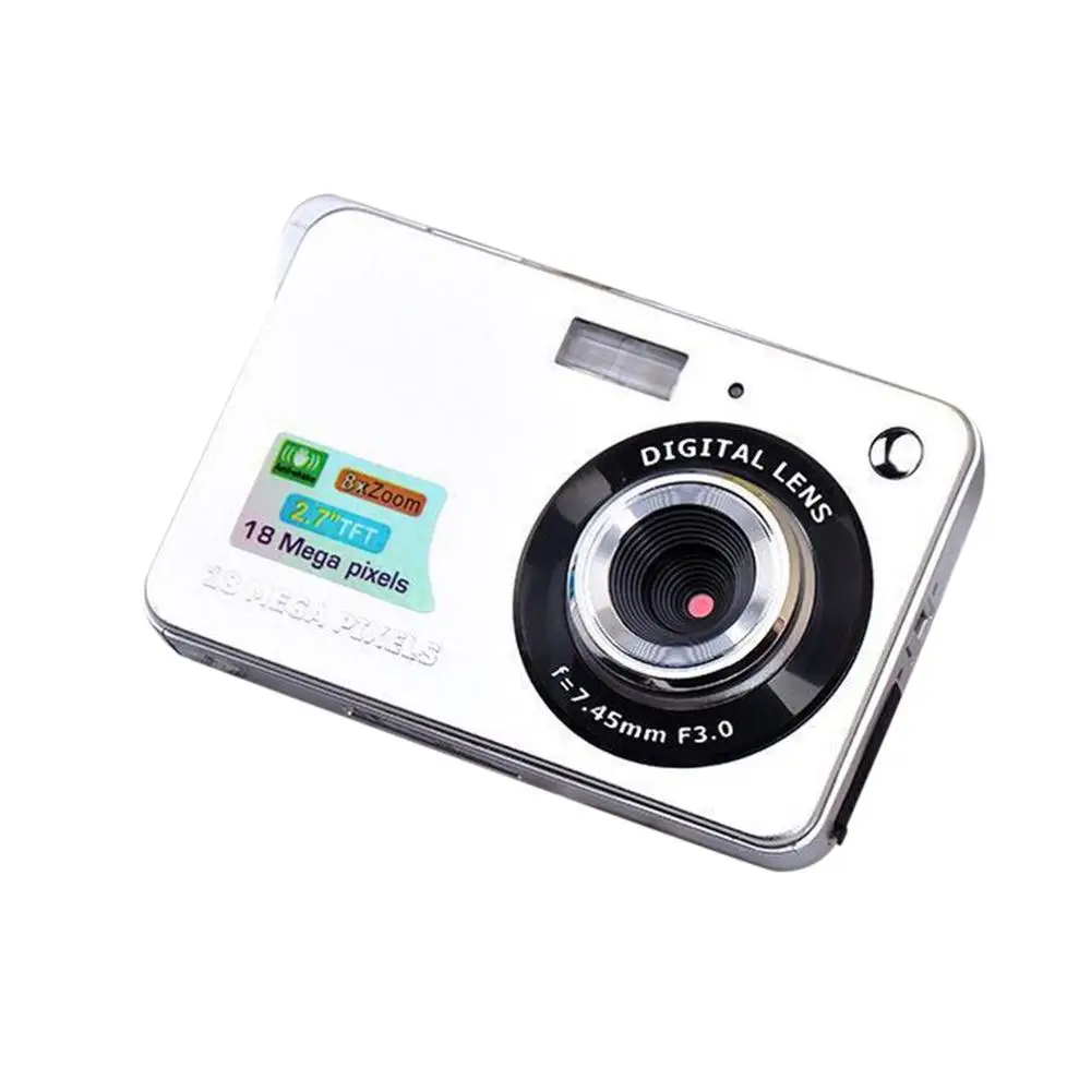 2,7 дюймовая ультратонкая 18 МП Hd цифровая камера, детская видеокамера, цифровая Студенческая камера, лучший подарок на день рождения - Цвет: Серый