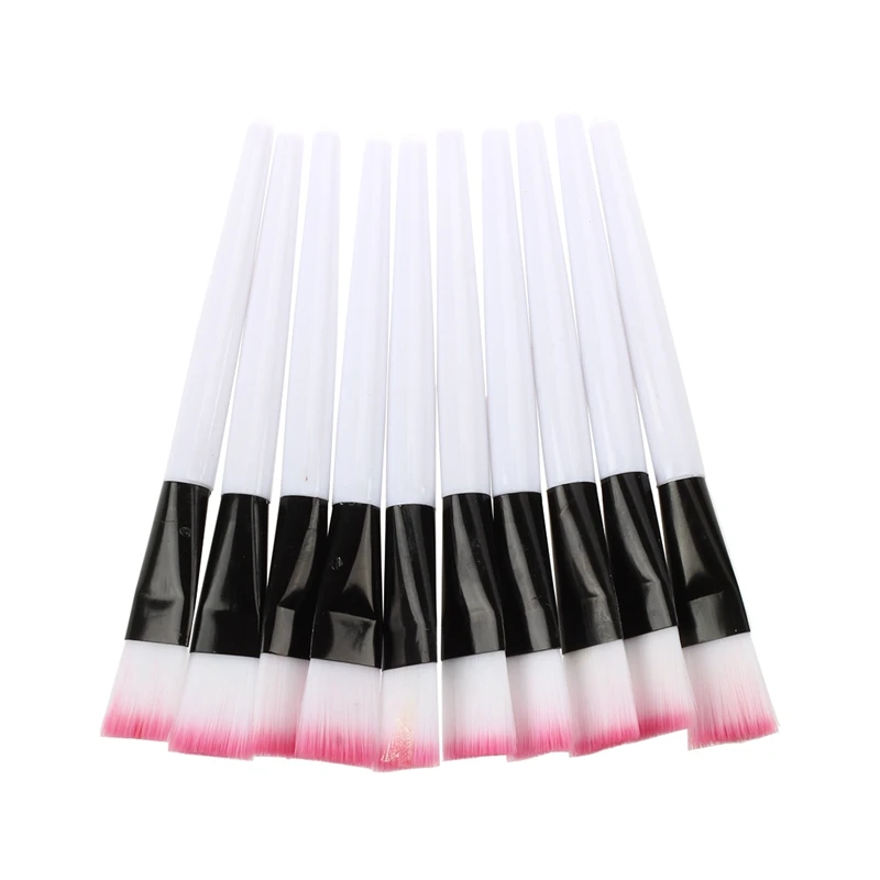 

10 pcs Pink brush White Bar Facial Mask Brush Skin Care Makeup Tools