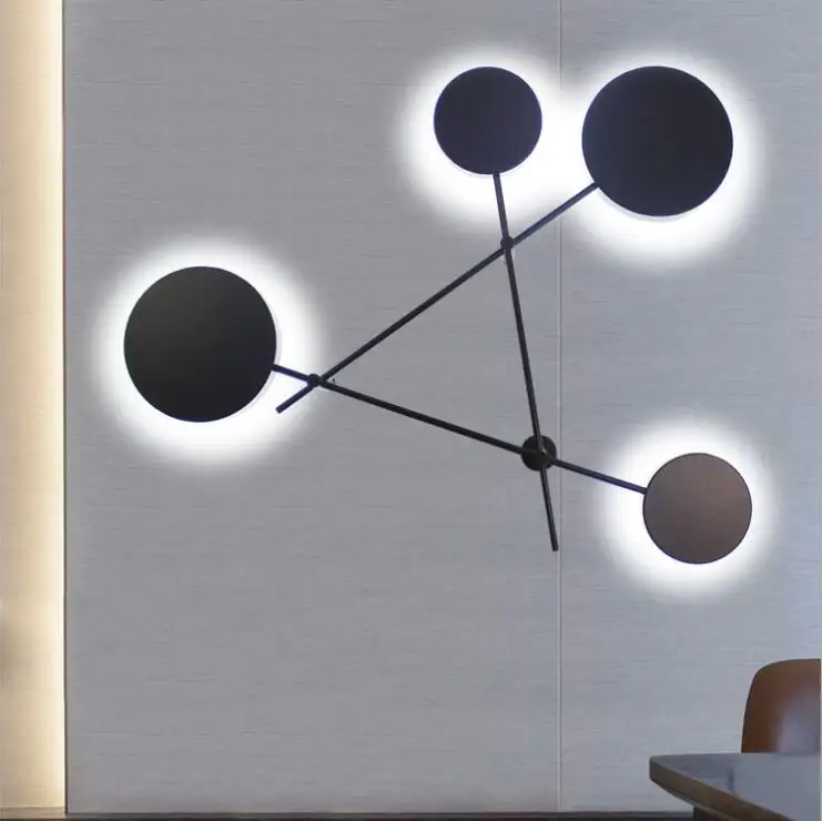 Скандинавская гостиная настенный светильник Современный минималистичный индивидуальный креативный круглый лестничный проходной настенный светильник для спальни дизайнерский светильник