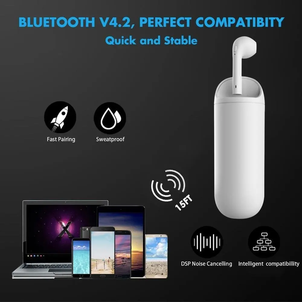 

Wireless Earbud Bluetooth Earphones with 3000mAh Big Capacity Power Bank i9 Ear Piece Music HD Sound Charge Your Phone Earphone