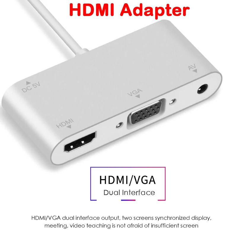 Адаптер hdmi-vga кабель HDMI к VGA конвертер адаптер Поддержка 1080 P Full HD с аудио кабель для HD ТВ xbox PS3 PS4 ноутбук ТВ коробка