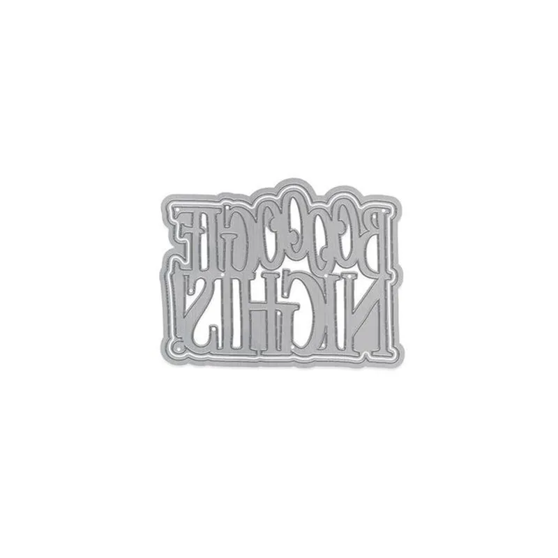

Naifumodo 1 Pcs/lot Metal Cutting Dies Scrapbooking For Card Making DIY Embossing Cuts New Craft Boooogie Nights Letters