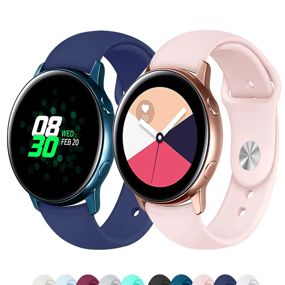 Galaxy watch Active ремешок для samsung galaxy watch 42mm amazfit bip Шестерни Спорт 20 мм группа Шестерни S2 Корреа запястье браслет