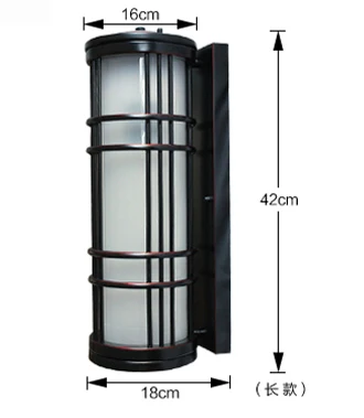 Настенные светильники наружного освещения led наружное освещение водонепроницаемый сад наружного освещения ландшафта старинные открытый лампы ретро Уличные настенные светильники Уличные подвесные светильники - Испускаемый цвет: big size
