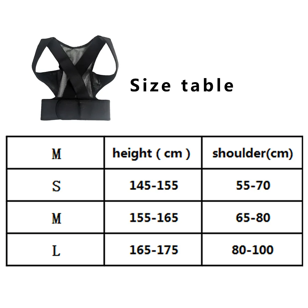 1 шт. плечо коррекция пояса дети для взрослых мужчин и женщин подростков назад хорошо назад массаж позвоночника жилет коррекции пояса