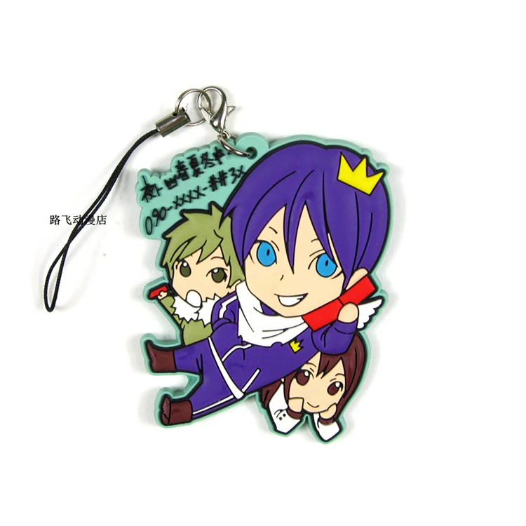 2 стиля аниме модель Noragami резиновый брелок Yukine Iki Hiyori Bishamon Kazuma фигурку кулон