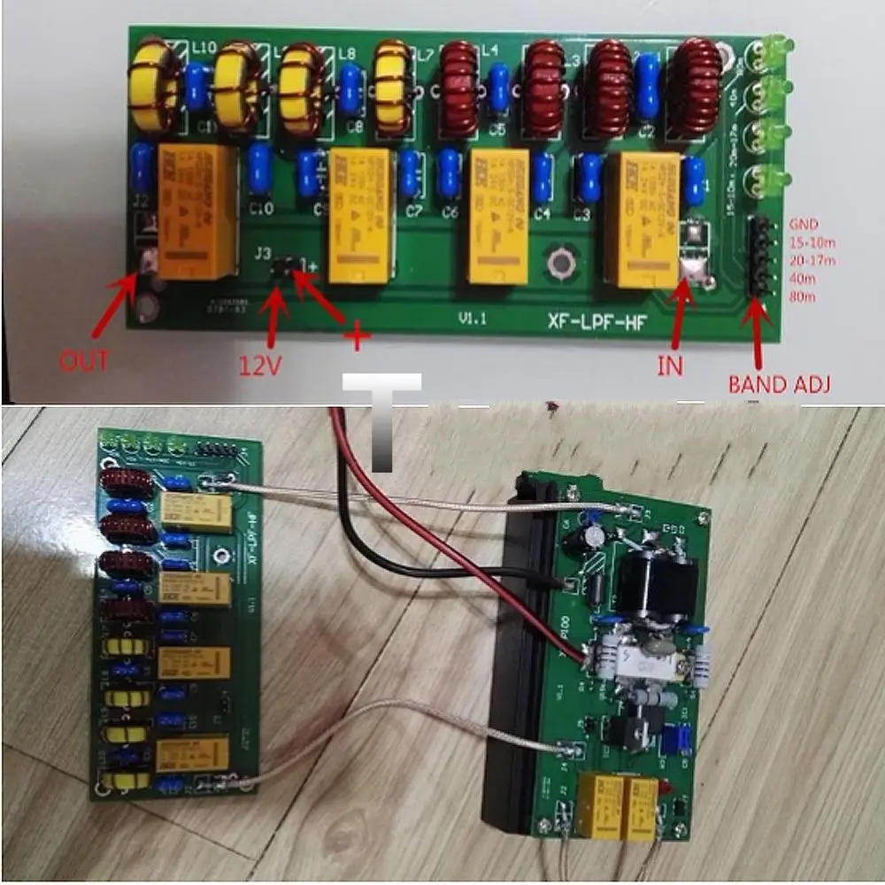 12v 100W HF low pass LPF блок DIY KIT 3,5 Mhz-30 Mhz