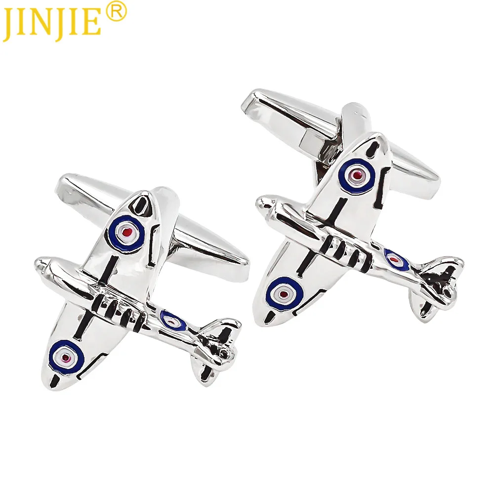 

Fashion Plane Style Cufflinks For Mens Hot Sale Real Tie Clip AirPlane Cuff Button Plane Design Cuff links for Men Gifts