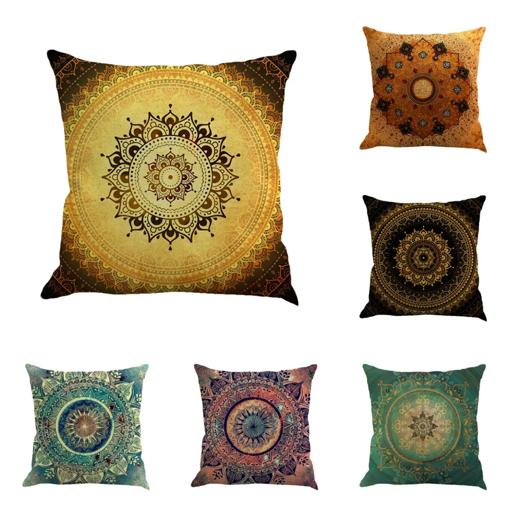 

Waterproof Decorative Pillowcases cotton Geometry Painting Linen Cushion Cover Throw Pillow Case Sofa Home Decor L52