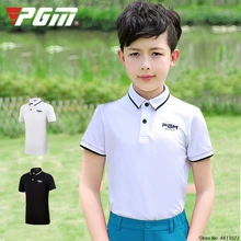 Детские дышащие футболки для гольфа; спортивные топы с короткими рукавами для мальчиков; одежда с отложным воротником для тенниса и гольфа; D0782