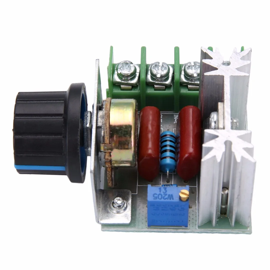 AC 50-220V 2000W Motor Dimmers SCR Voltage Controller Mayitr Electrical Knob Switch Speed Control Tool 48 * 34 * 27 mm