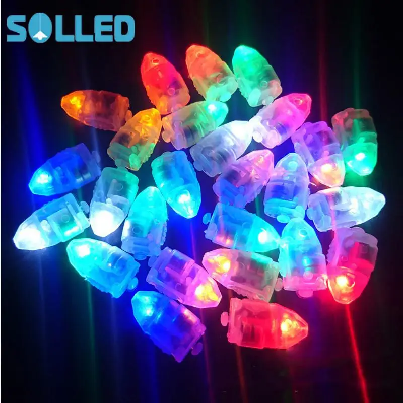 

SOLLED 10/20/30/50PCS LED Colourful Blinking Luminous Balloon Light Wishing Lamp Bulb Decoration