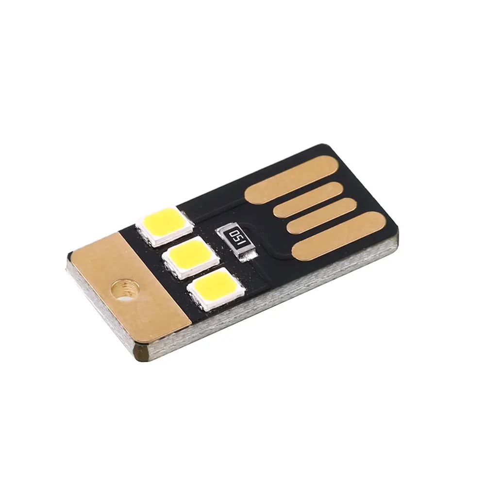 Abajur 5 шт. мини USB 0,6 Вт 2835 SMD 3 светодиодный светильник Ночной белый/теплый белый светильник яркий Lumiparty