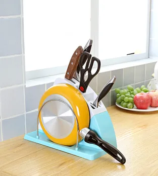 

1PC Knife Storage Rack Chopping Cut Block Multi Fashion Kitchen Supplies Shelf Plastic Scissor Tool Holder Accessories OK 0584