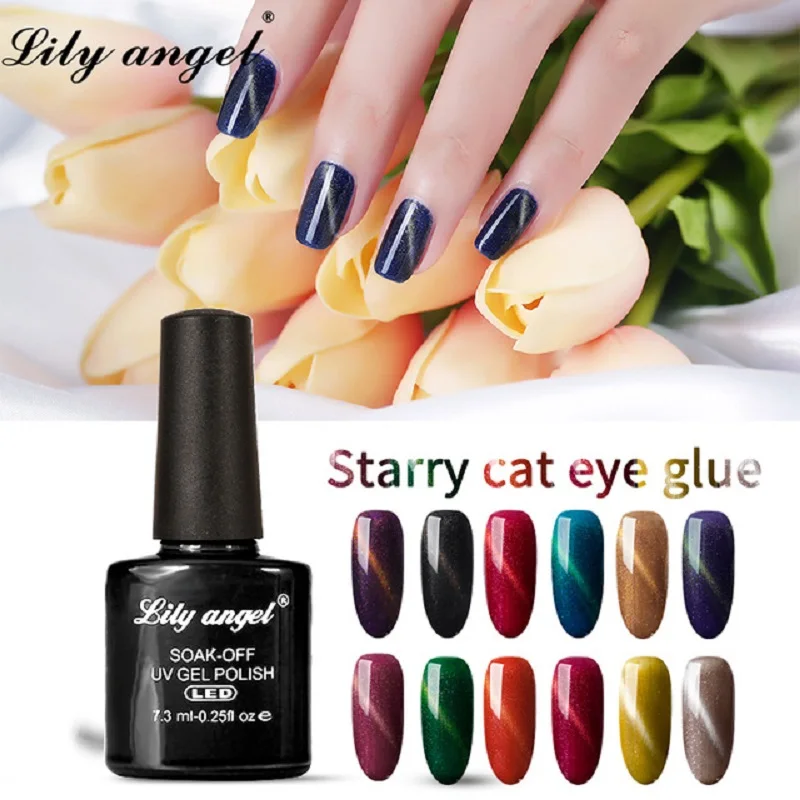 

Lily angel High Quality 7.3ml Cat Eye Nail Gel Poliah Soak Off UV Gel Nail Polish Led Lamp Need Healthy Eco-friendy Nail Polish